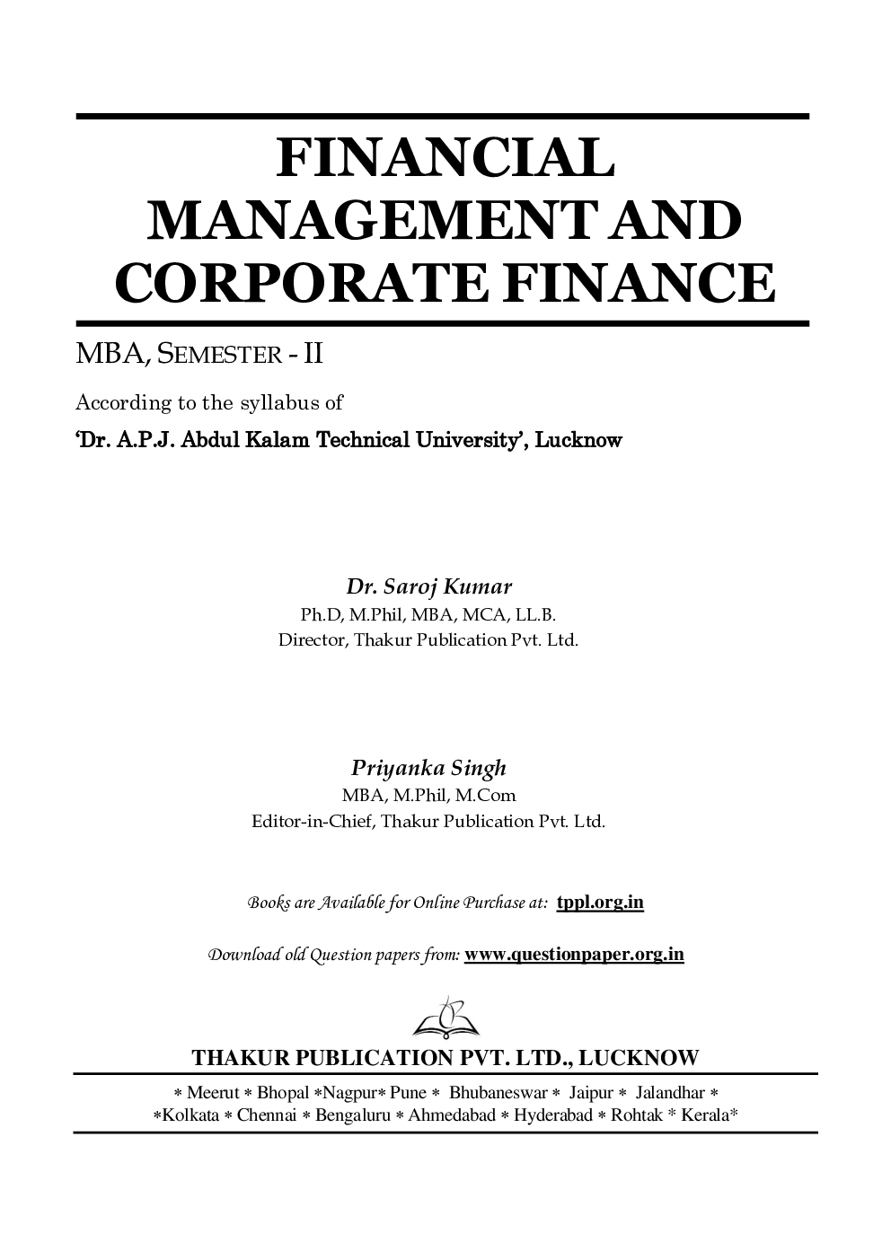 Financial Management And Corporate Finance - Page 2