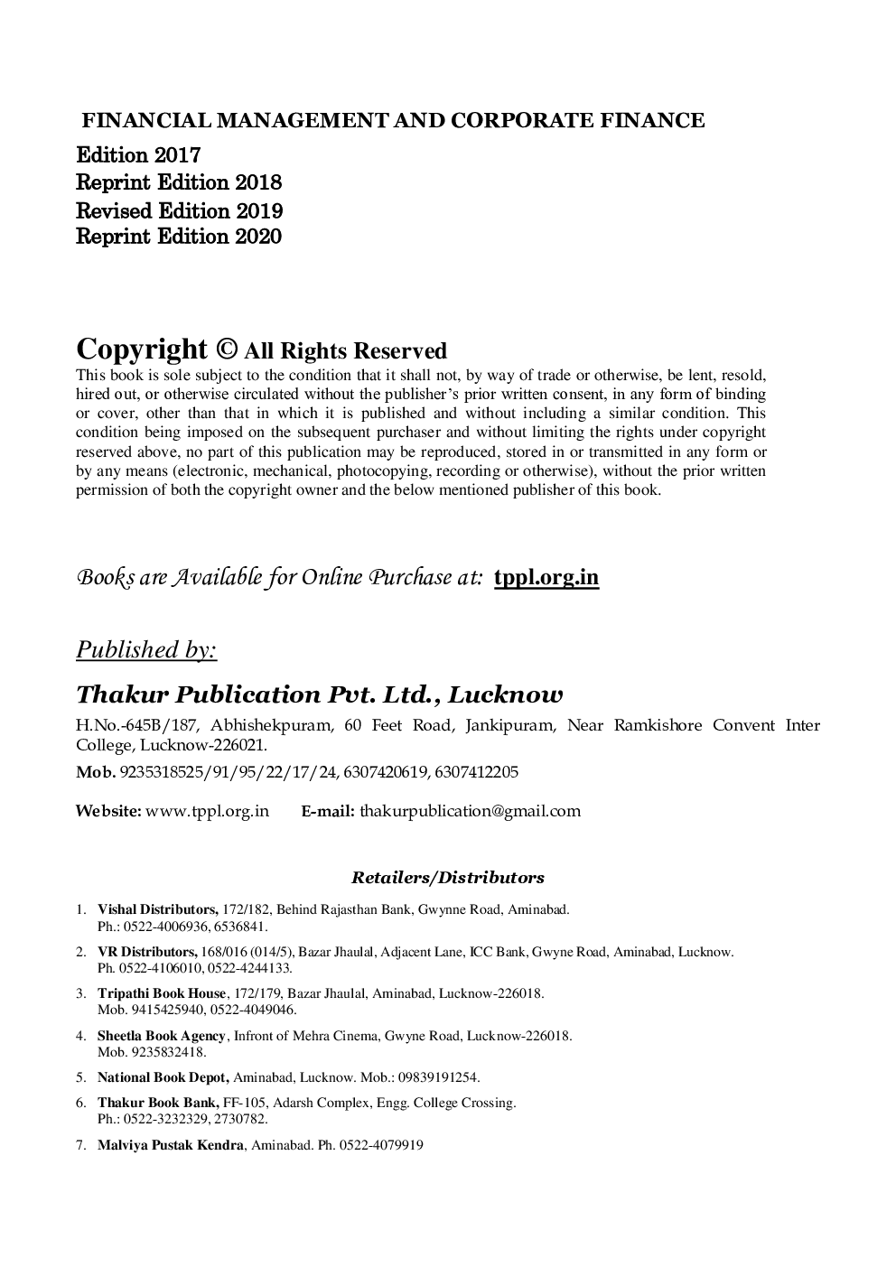 Financial Management And Corporate Finance - Page 3