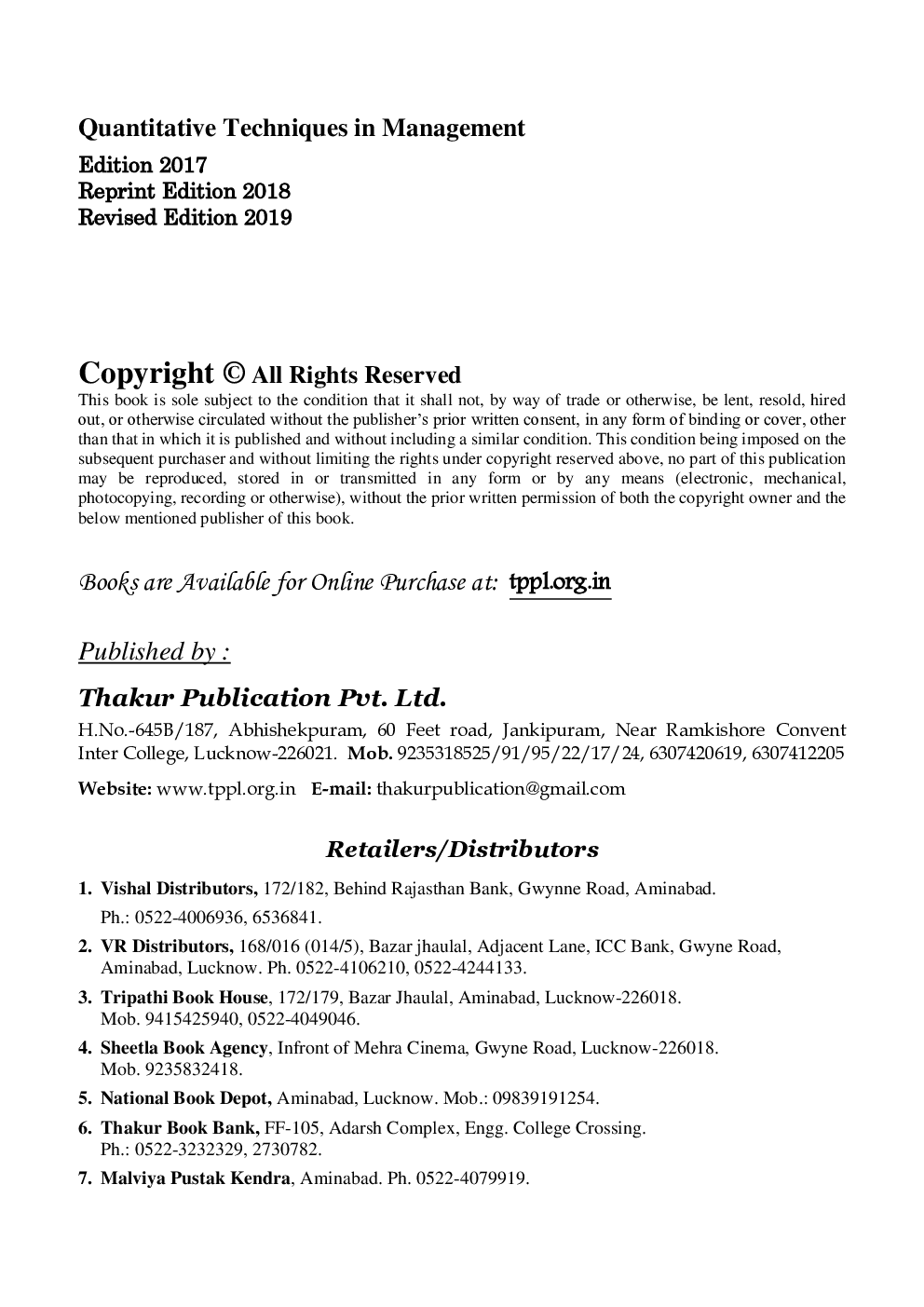 Quantitative Techniques In Management - Page 3