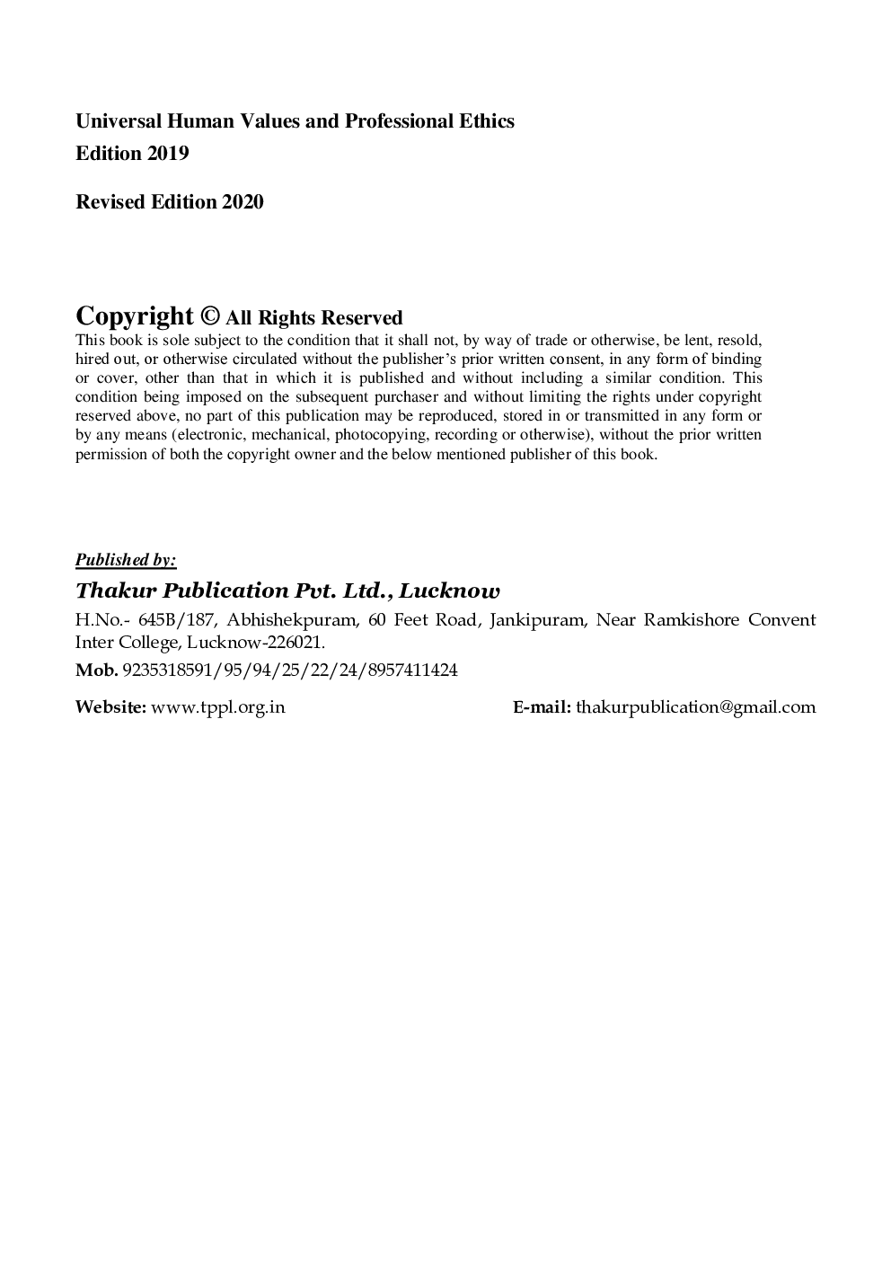 Universal Human Values And Professional Ethics - Page 3