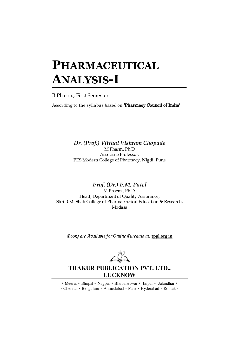 Pharmaceutical Analysis - I - Page 2