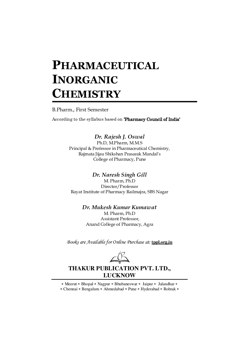Pharmaceutical Inorganic Chemistry - Page 2