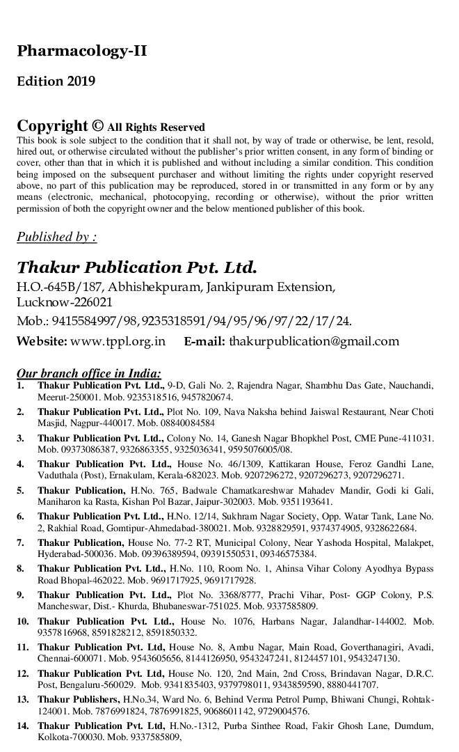 Pharmacology - II - Page 3
