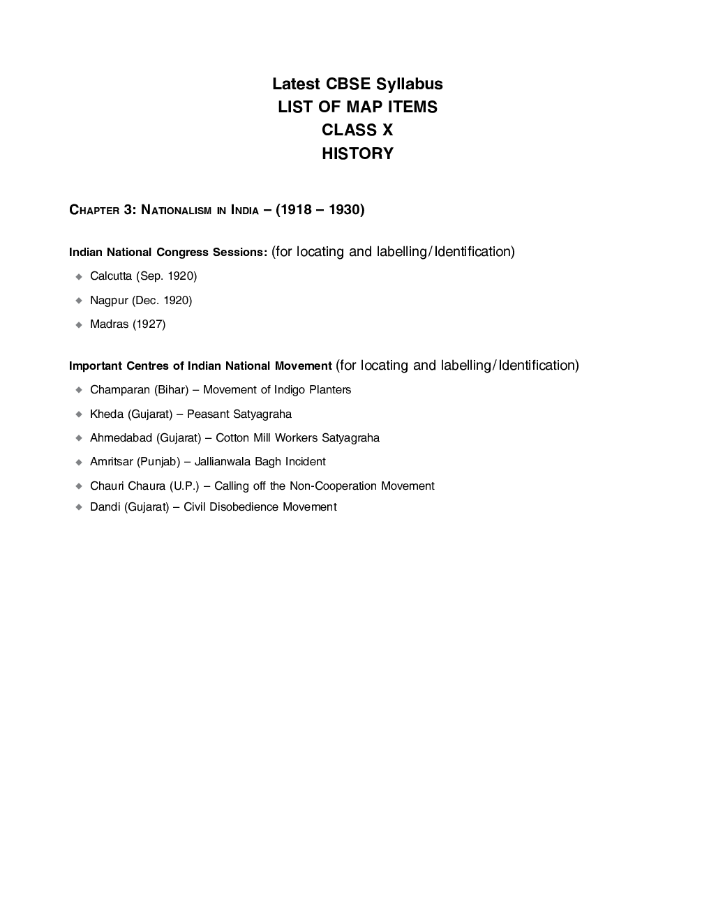 History Map Practice Class 10 - Page 3