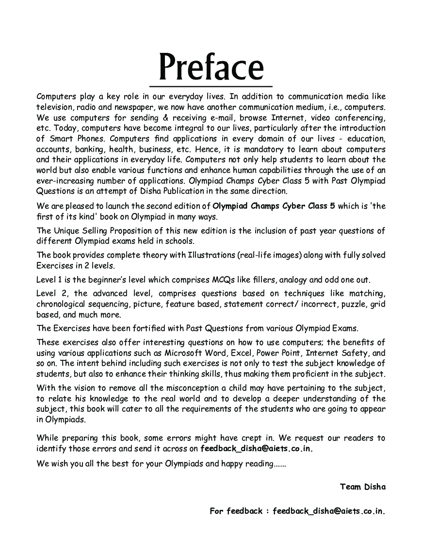 Olympiad Champs Cyber Class 5 With Past Olympiad Questions 2nd Edition - Page 4