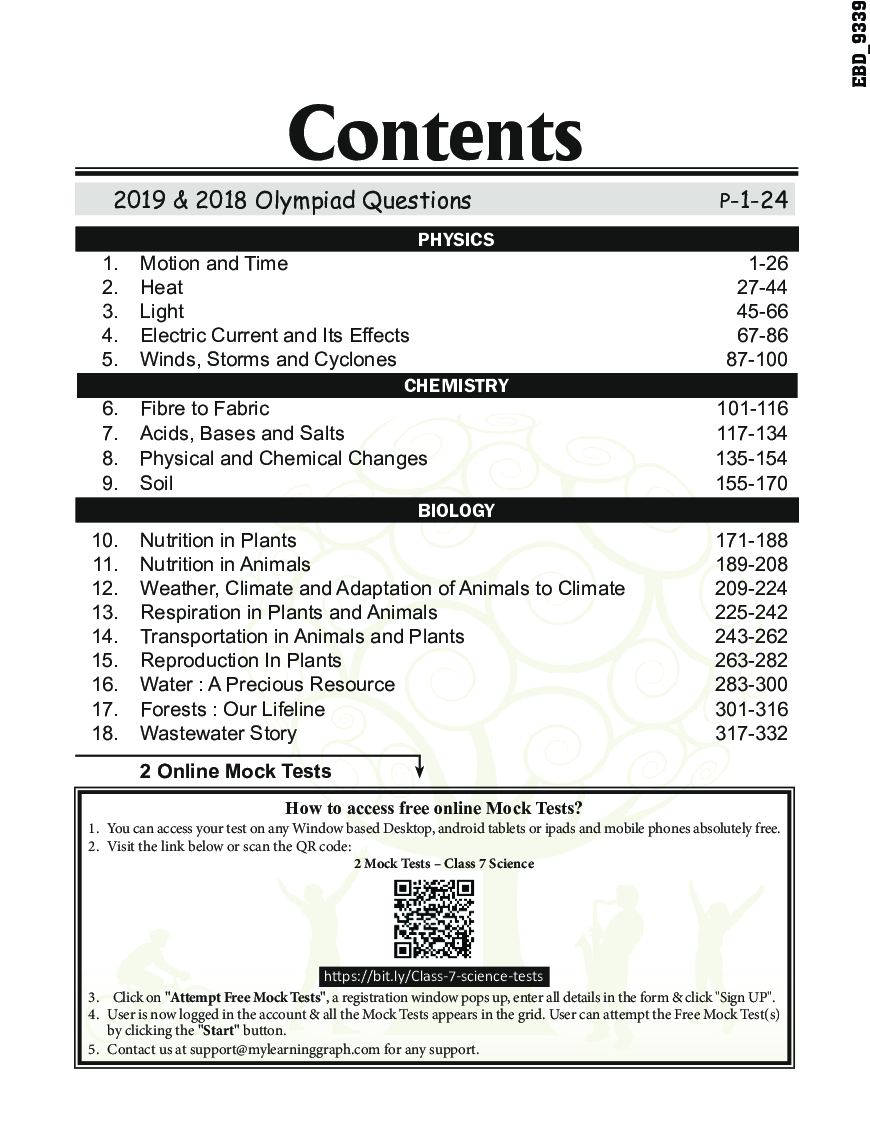 Olympiad Champs Science Class 7 With Past Olympiad Questions 3rd Edition - Page 5