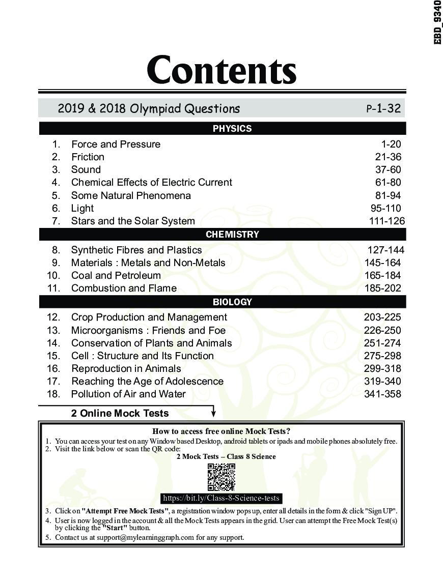 Olympiad Champs Science Class 8 With Past Olympiad Questions 4th Edition - Page 5