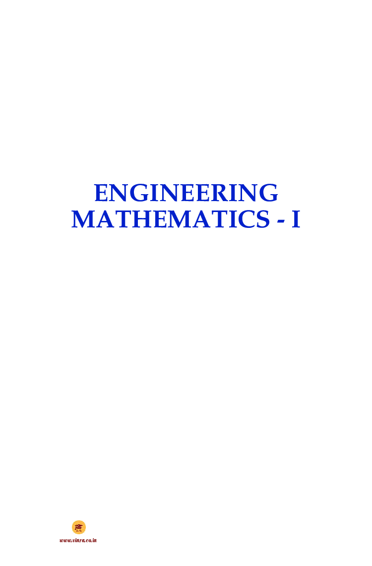 Engineering Mathematics - I - Page 2