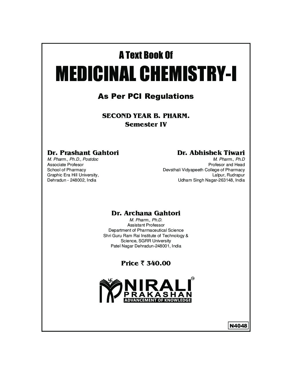 Medicinal Chemistry – I - Page 2