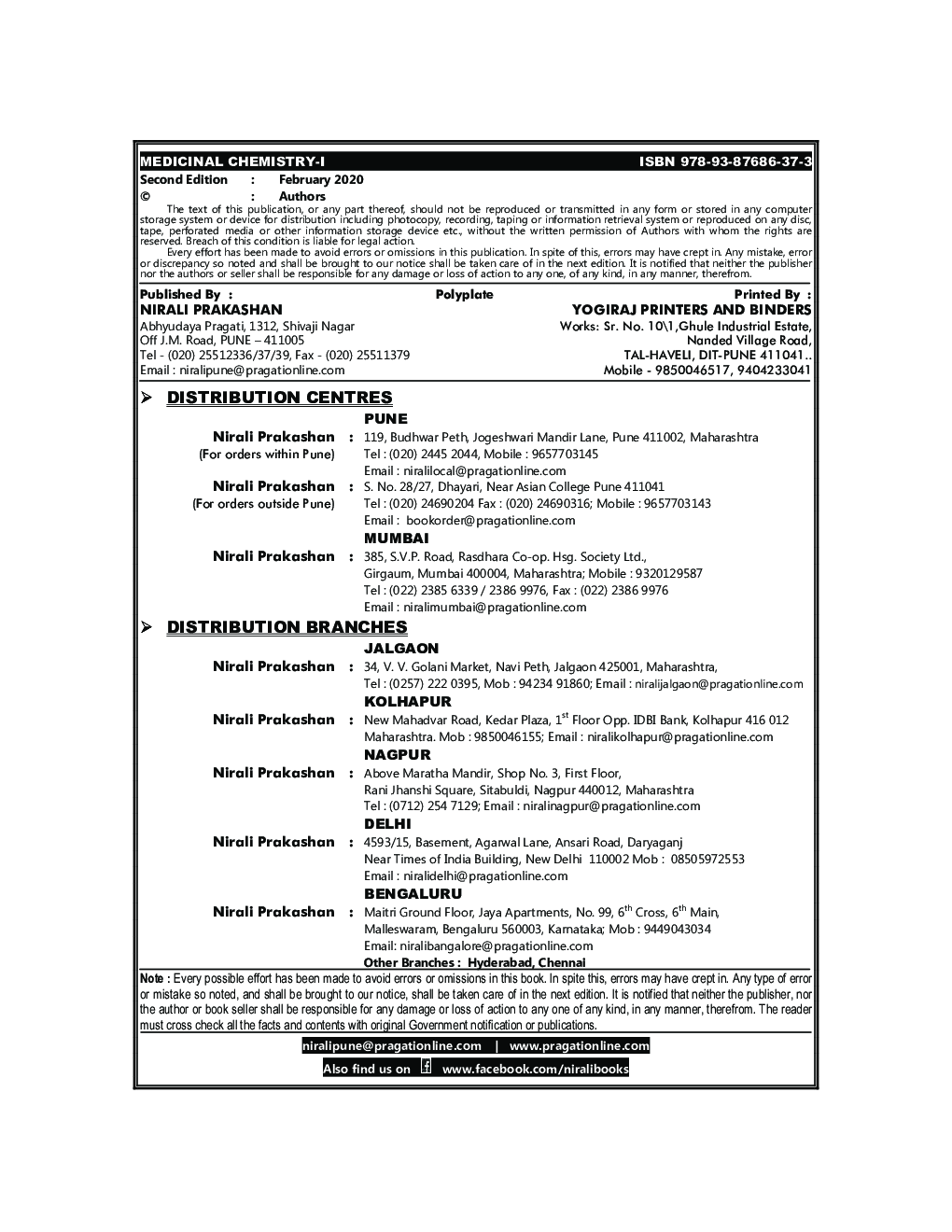 Medicinal Chemistry – I - Page 3