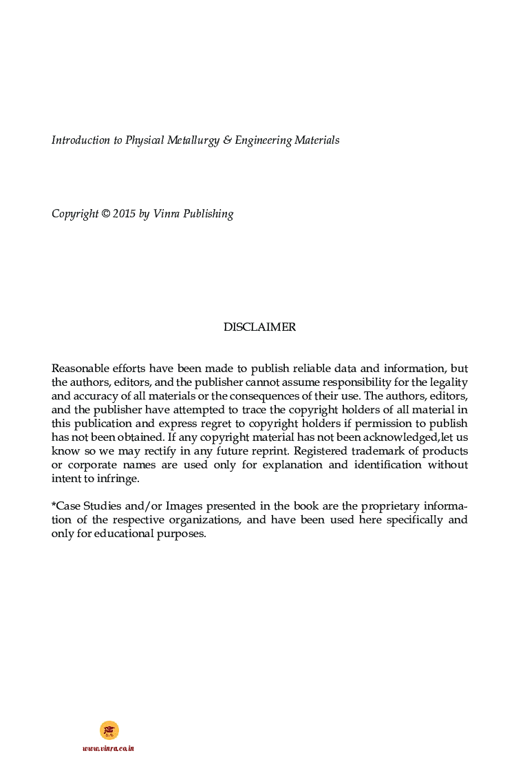 Introduction to Physical Metallurgy & Engineering Materials - Page 3
