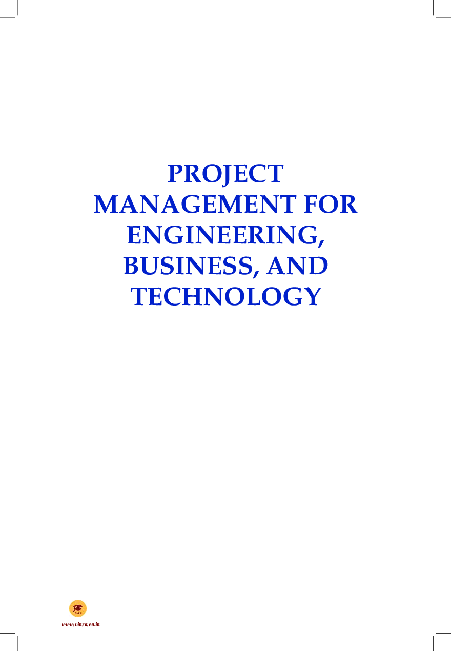 Project Management For Engineering, Business, and Technology - Page 2