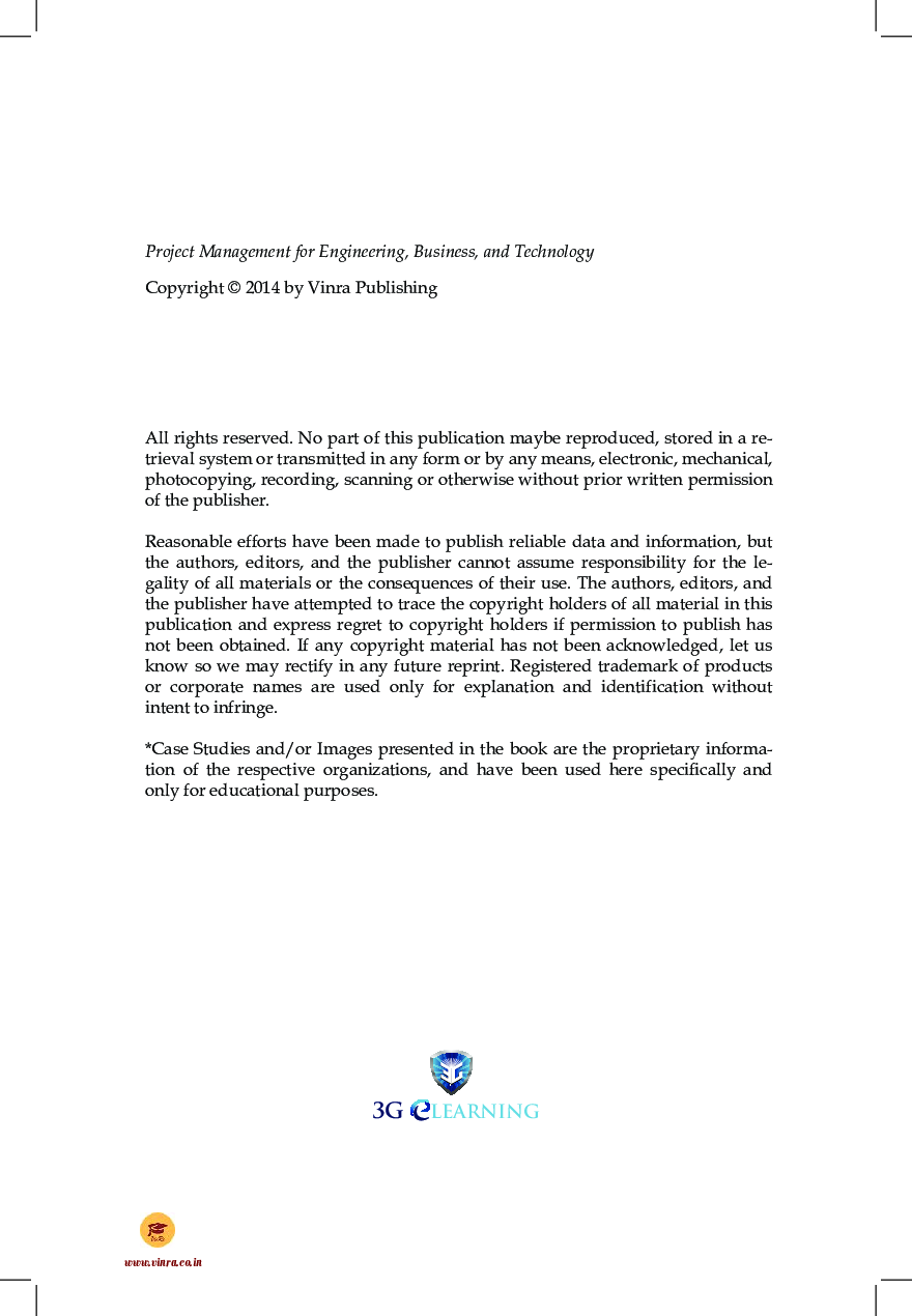 Project Management For Engineering, Business, and Technology - Page 3