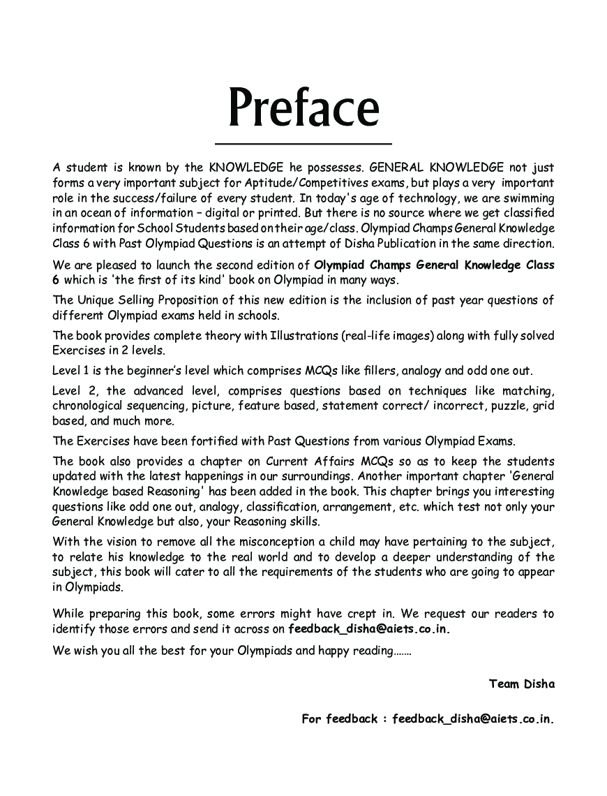 Olympiad Champs General Knowledge Class 6 With Past Olympiad Questions 2nd Edition - Page 4