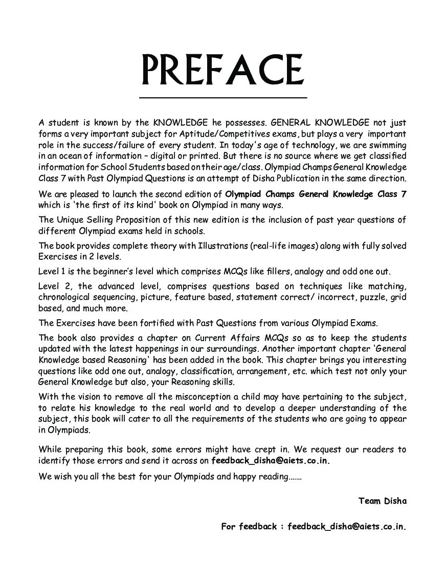 Olympiad Champs General Knowledge Class 7 With Past Olympiad Questions 2nd Edition - Page 4