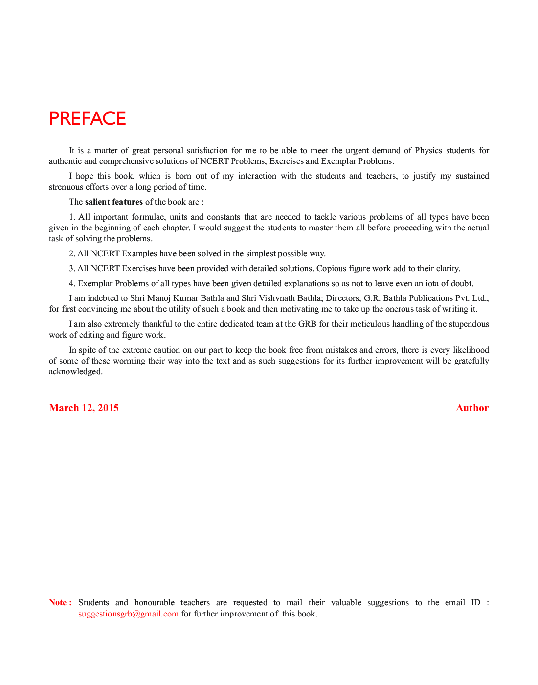 NCERT Solutions Physics For Class - XII - Page 4