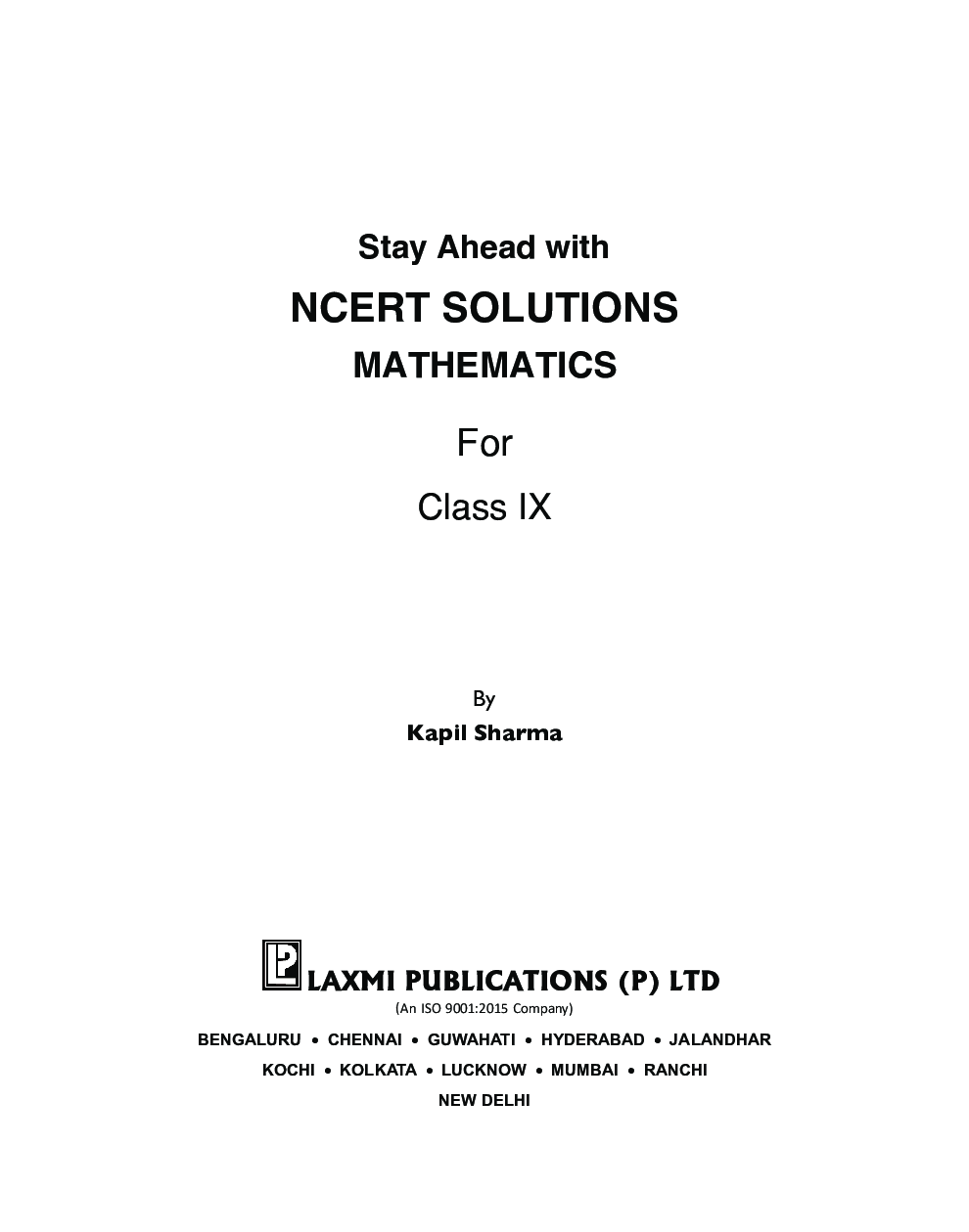 Stay Ahead With NCERT Solutions Mathematics For Class - IX - Page 4