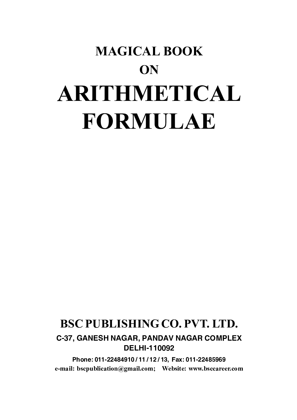Magical Book On Arithmetical Formulae - Page 2