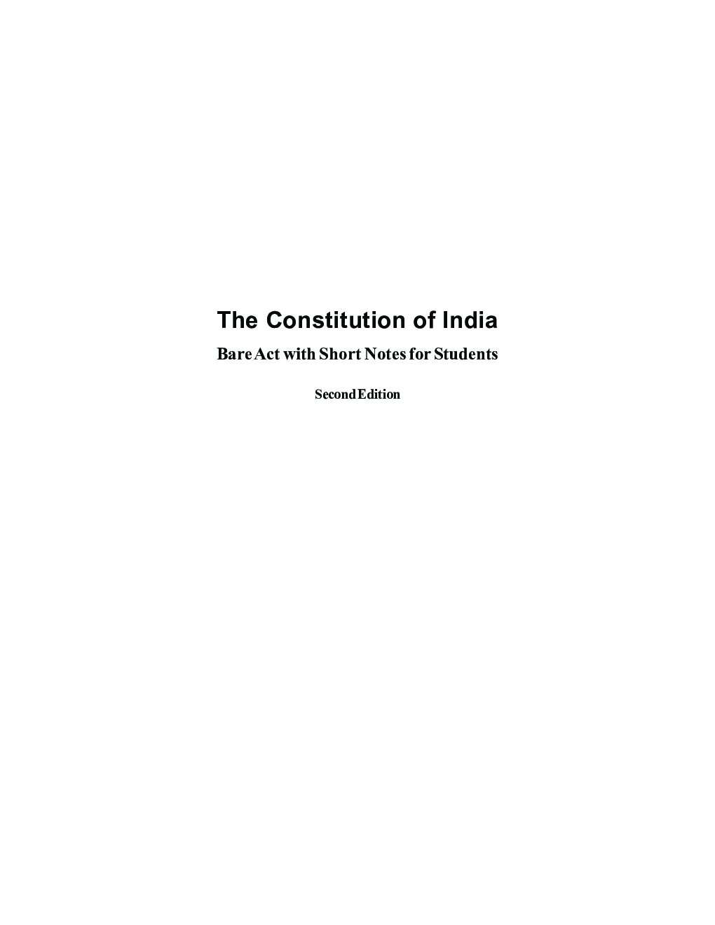 The Constitution Of India Bare Act With Short Notes For Students - Page 2