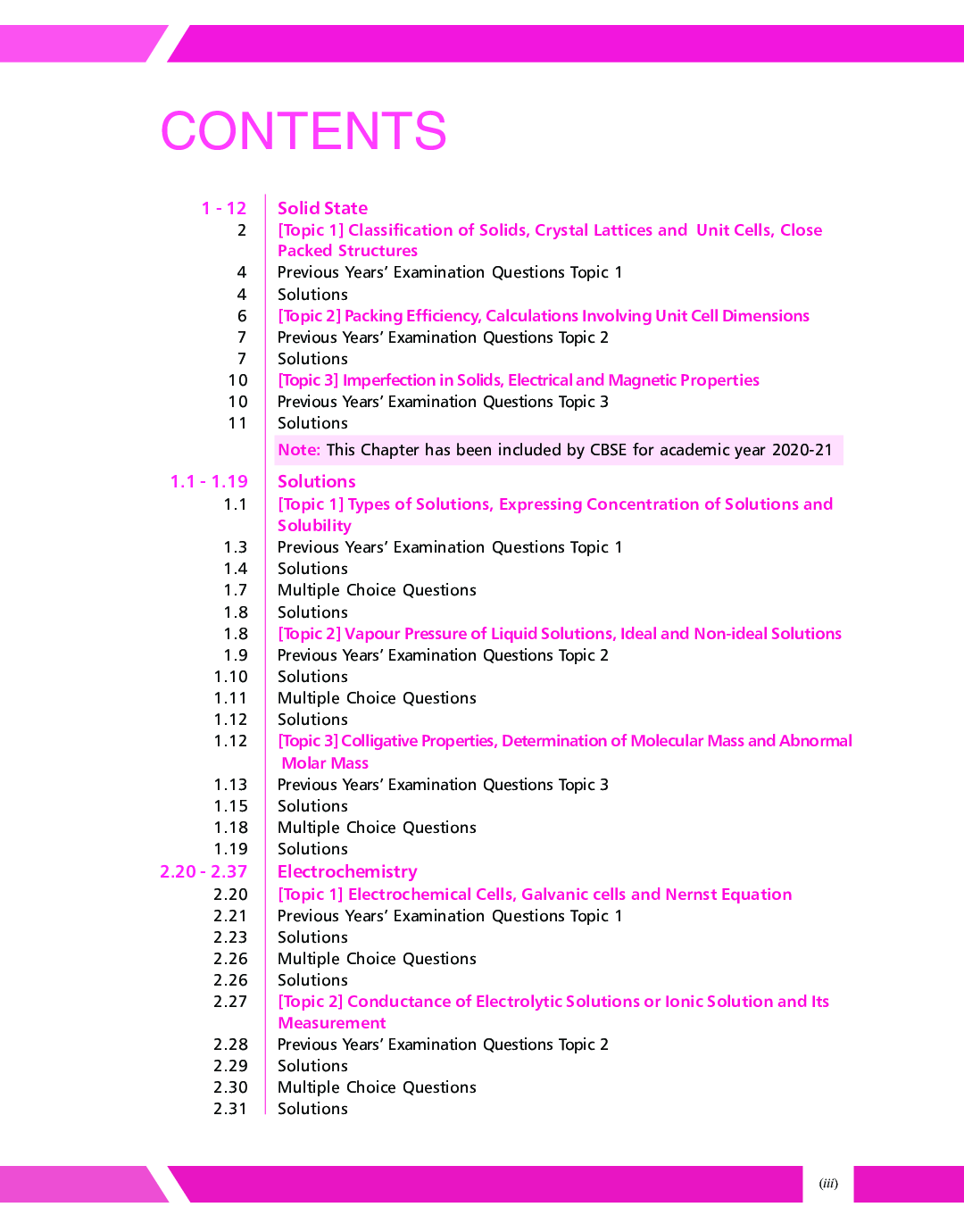 CBSE Chapter And Topicwise Solved Papers (2011-2020) Chemistry For Class 12 (2021 Exam) - Page 4