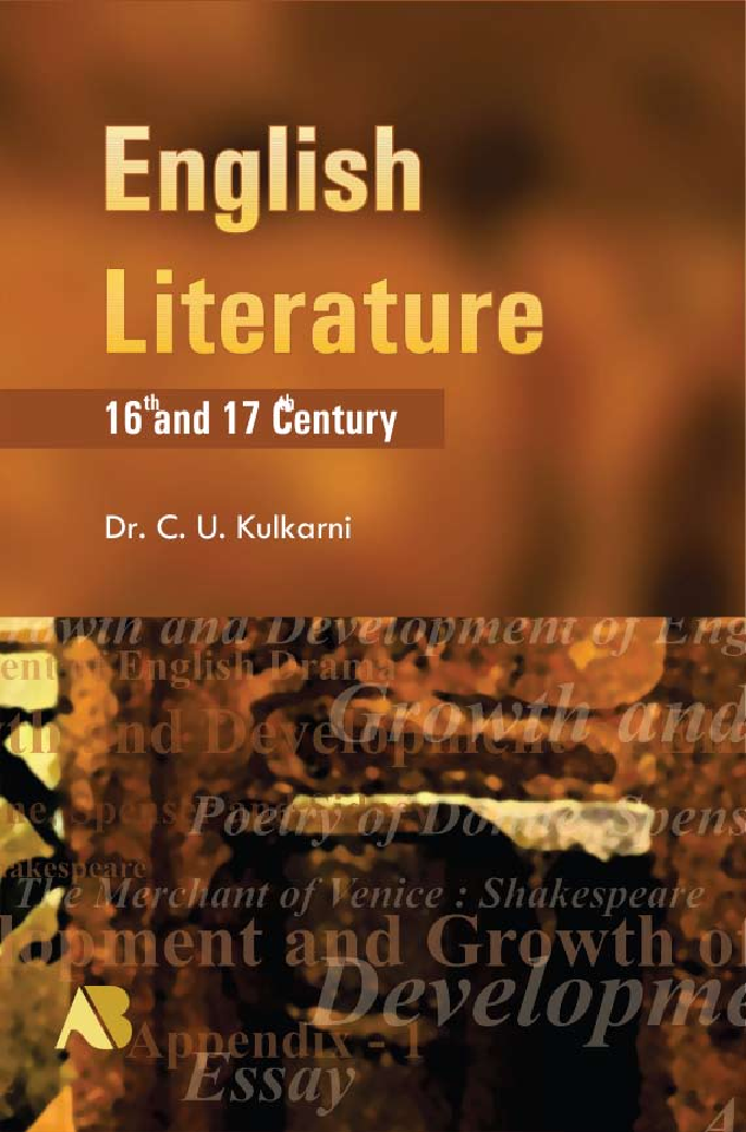 English Literature (16th And 17th Century) - Page 1