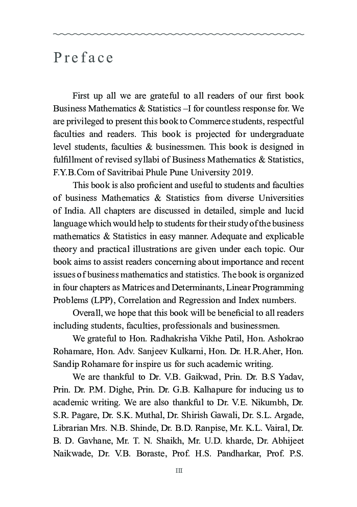 Business Mathematics and Statistics - II - Page 4