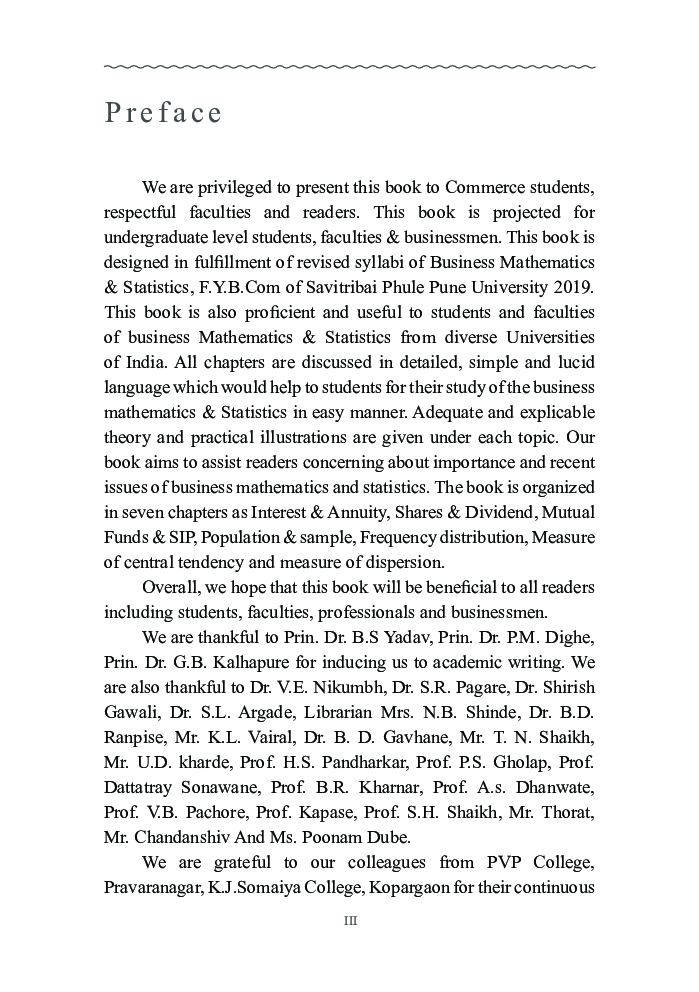 Business Mathematics and Statistics - I - Page 3