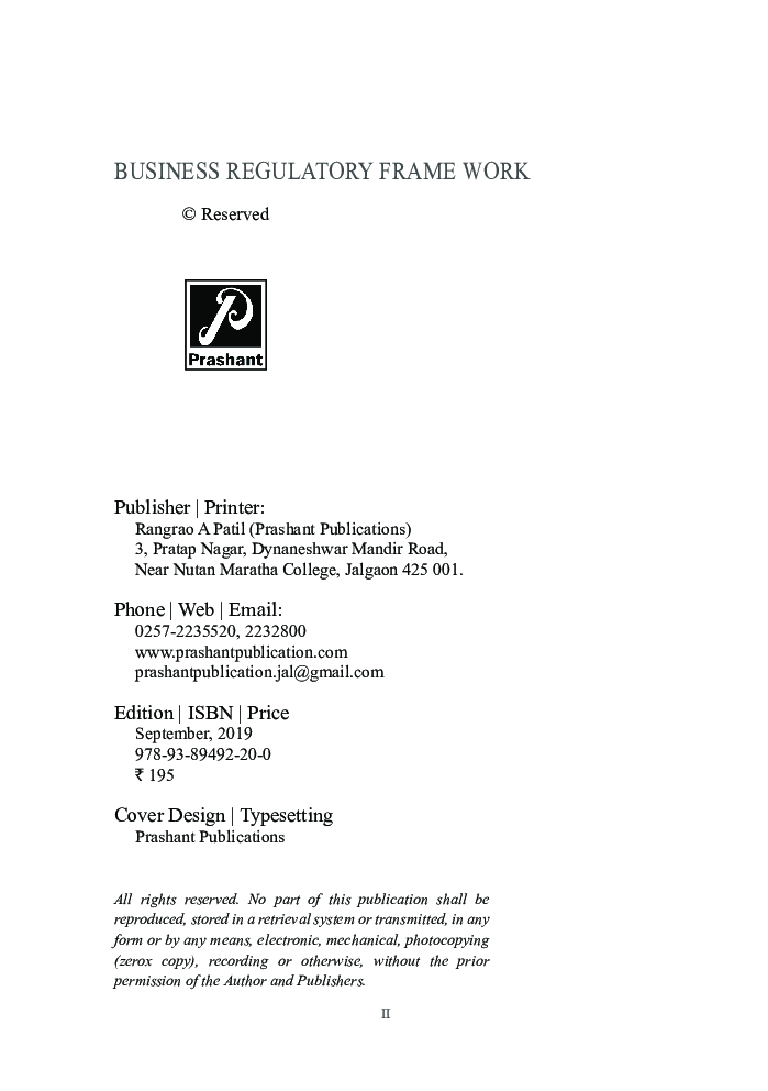 Business Regulatory Frame Work - Page 3