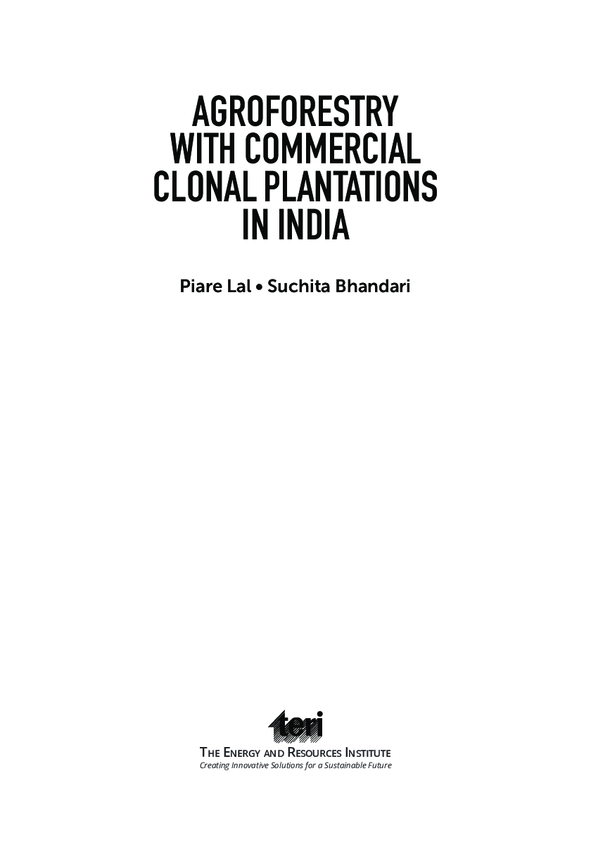 Agroforestry With Commercial Clonal Plantations In India - Page 4