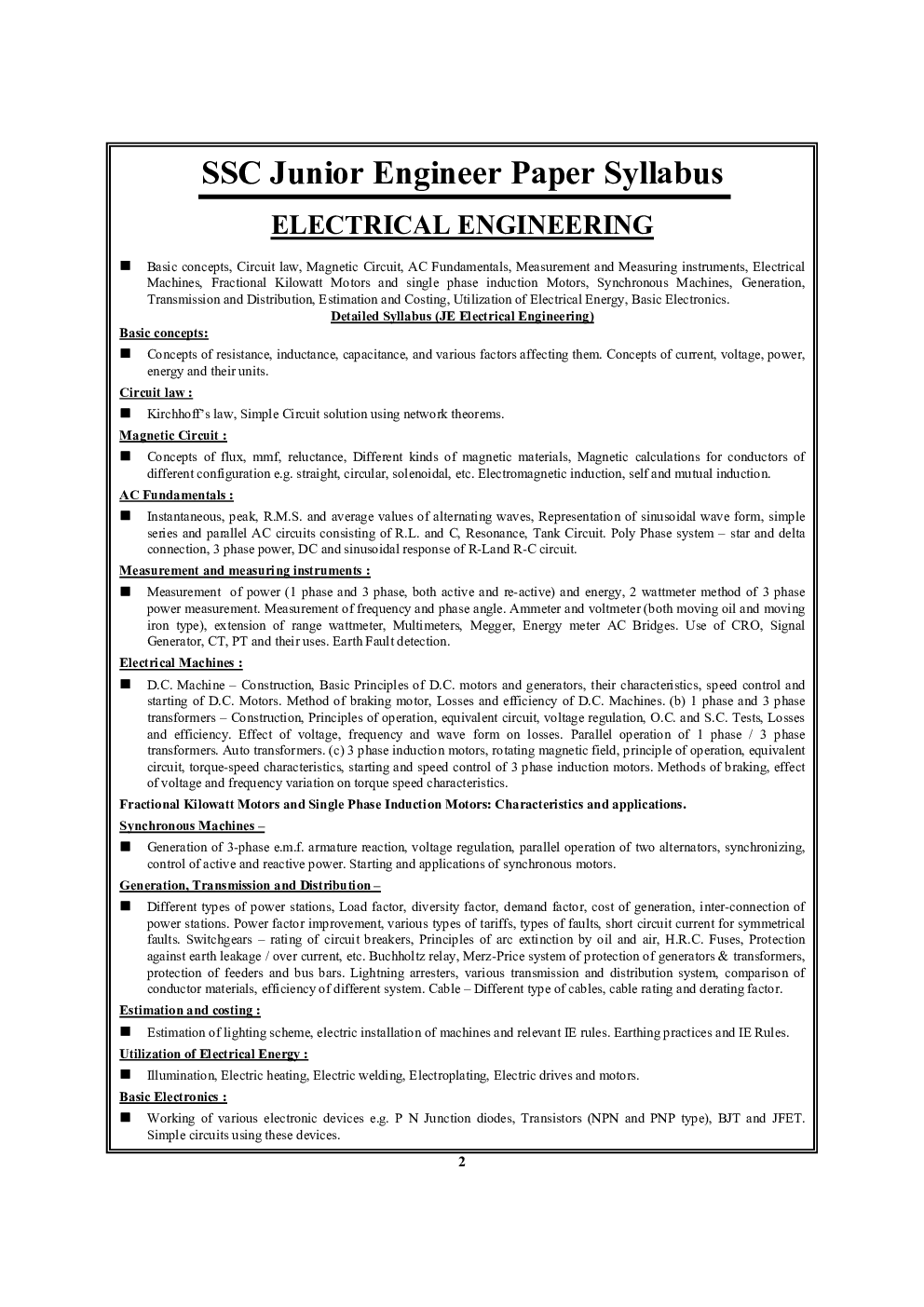 UPPCL JE इलेक्ट्रिकल इंजीनियरिंग Transmission & Distribution - Page 3