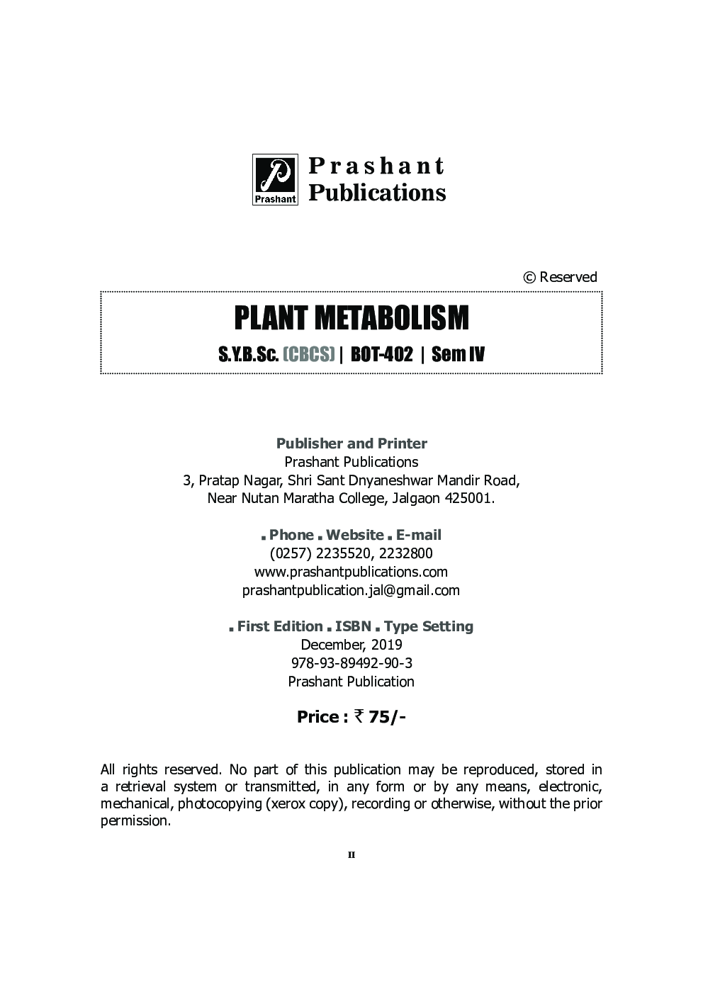 Plant Metabolism - Page 3