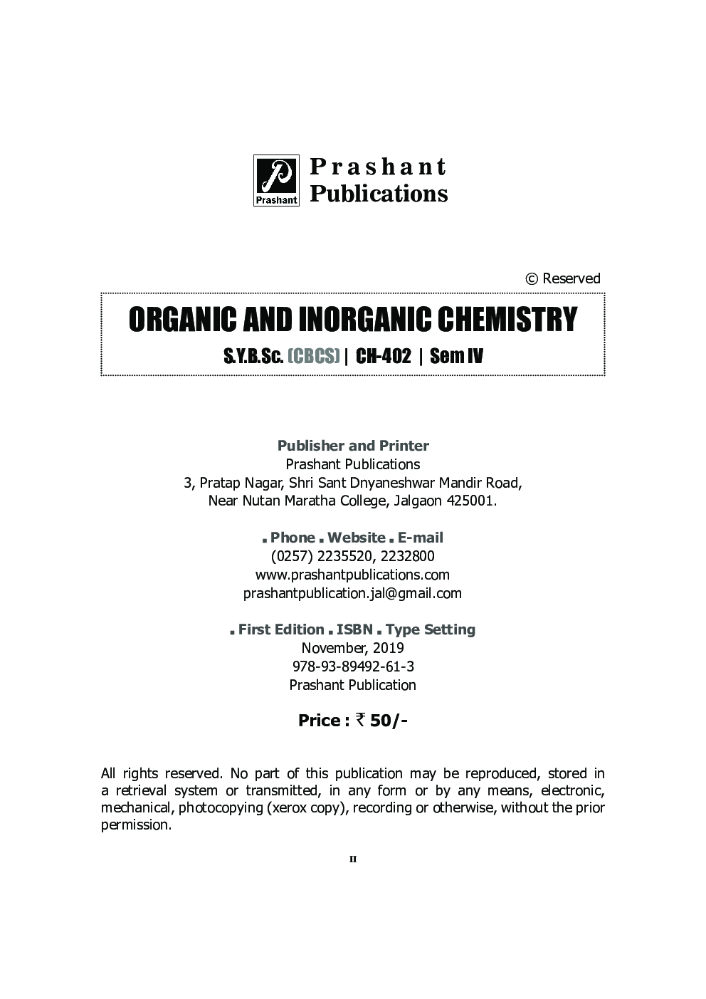 Organic & Inorganic Chemistry - Page 3