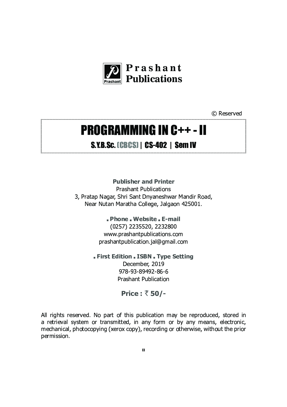 Programming in C++ - II - Page 3