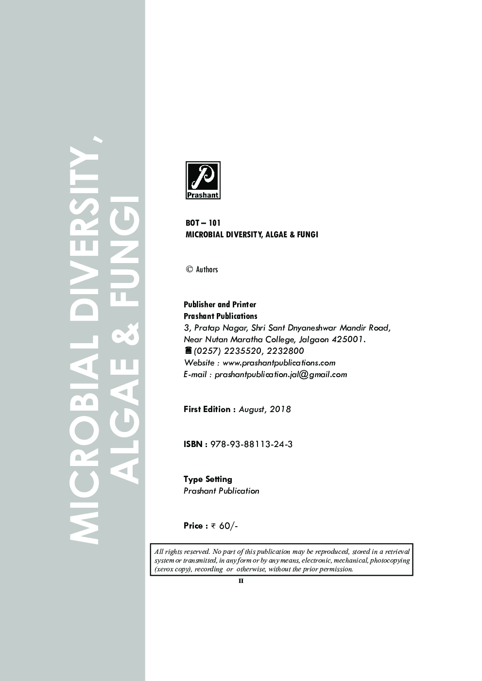 Microbial Diversity, Algae & Fungi  - Page 3