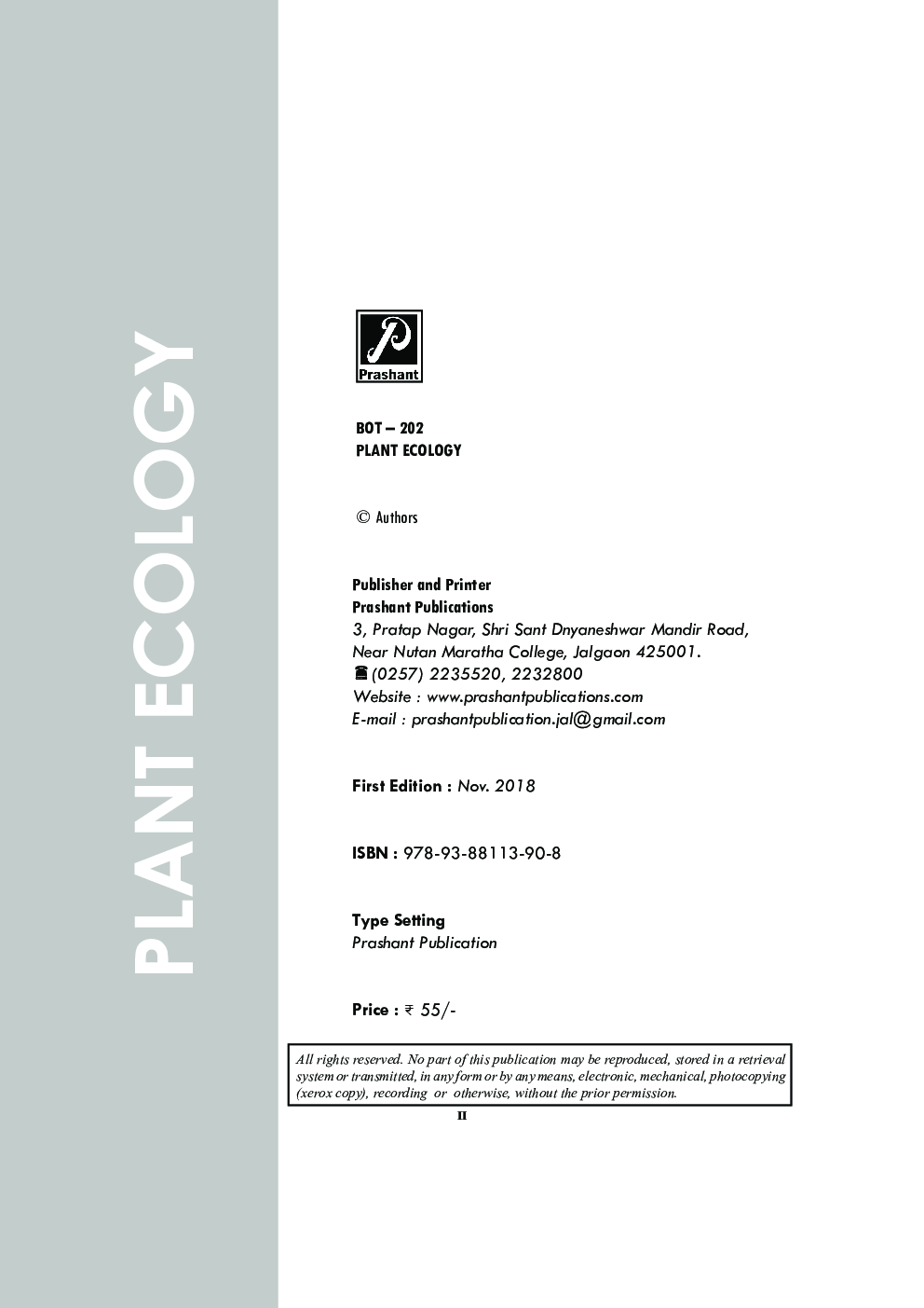Plant Ecology  - Page 3