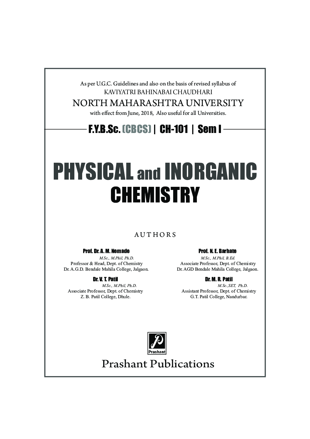 Physical & Inorganic Chemistry B.Sc Sem-I - Page 2