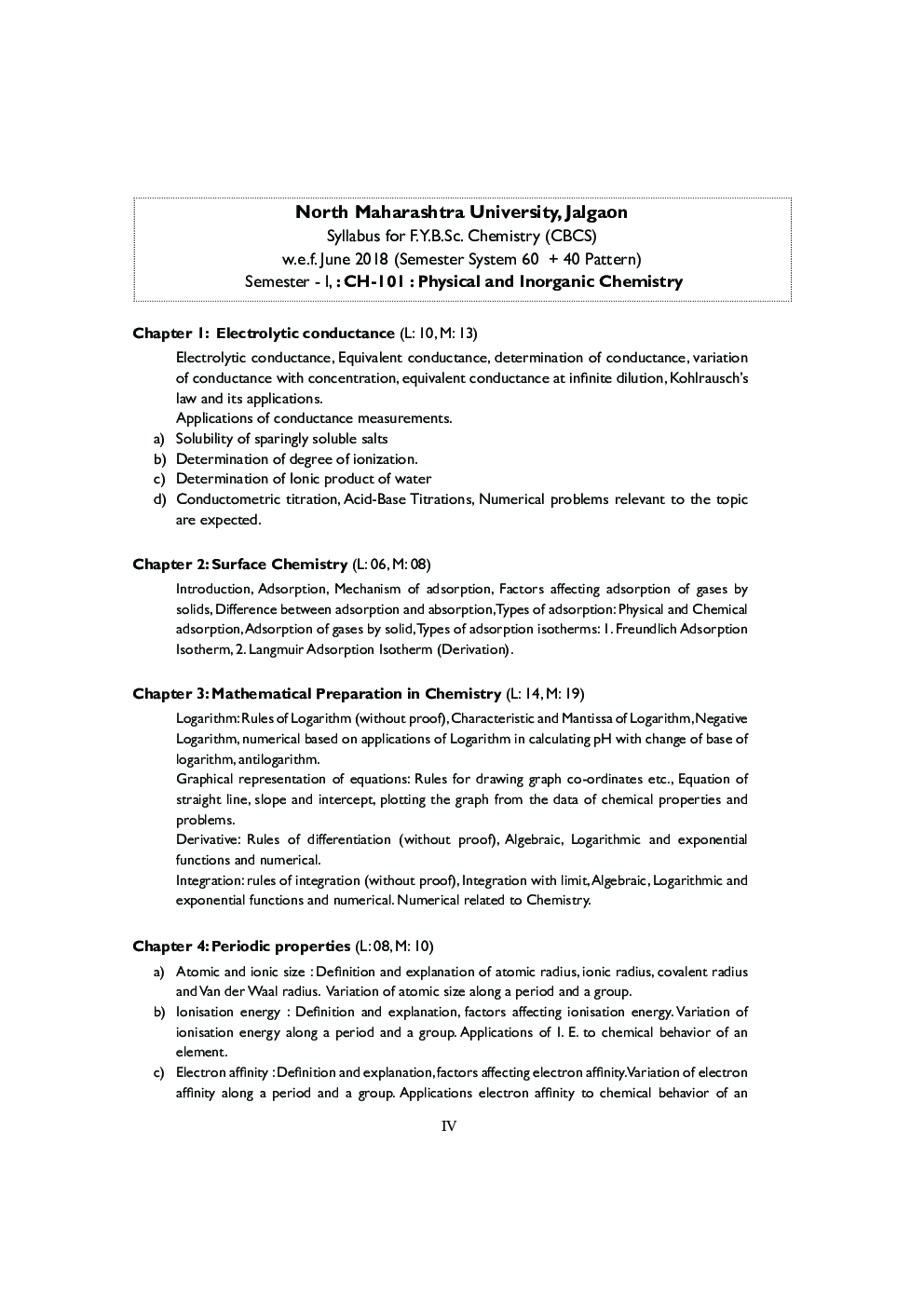 Physical & Inorganic Chemistry B.Sc Sem-I - Page 5