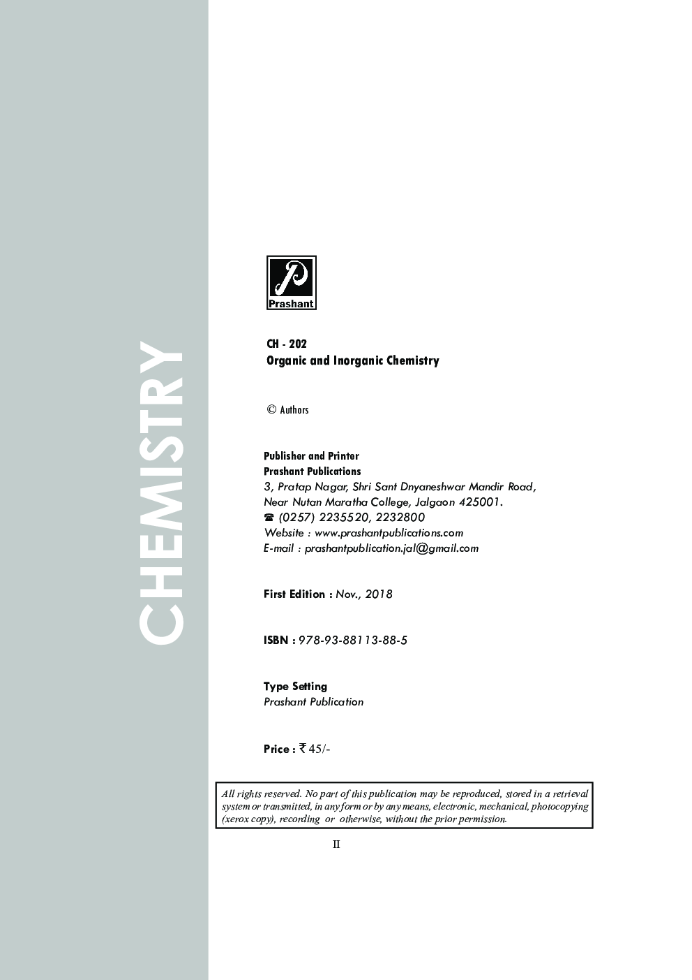 Organic & Inorganic Chemistry   - Page 3