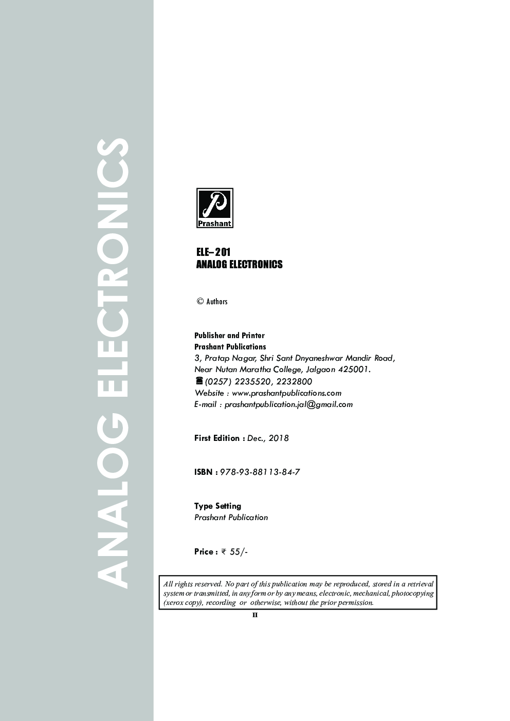 Analog Electronics  - Page 3