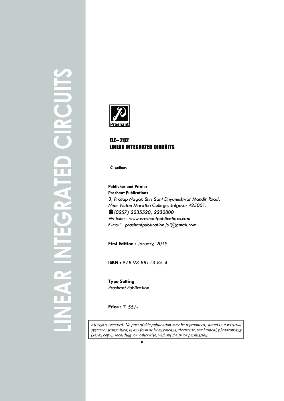 Linear Integrated Circuits   - Page 3