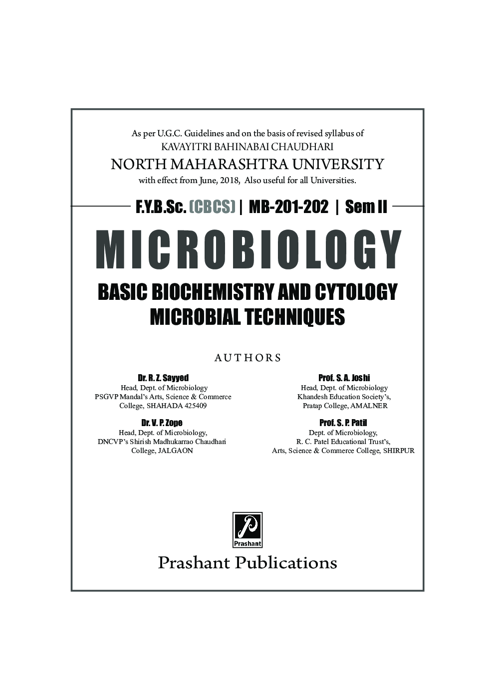 Basic Biochemistry and Cytology Microbial Techniques  - Page 2