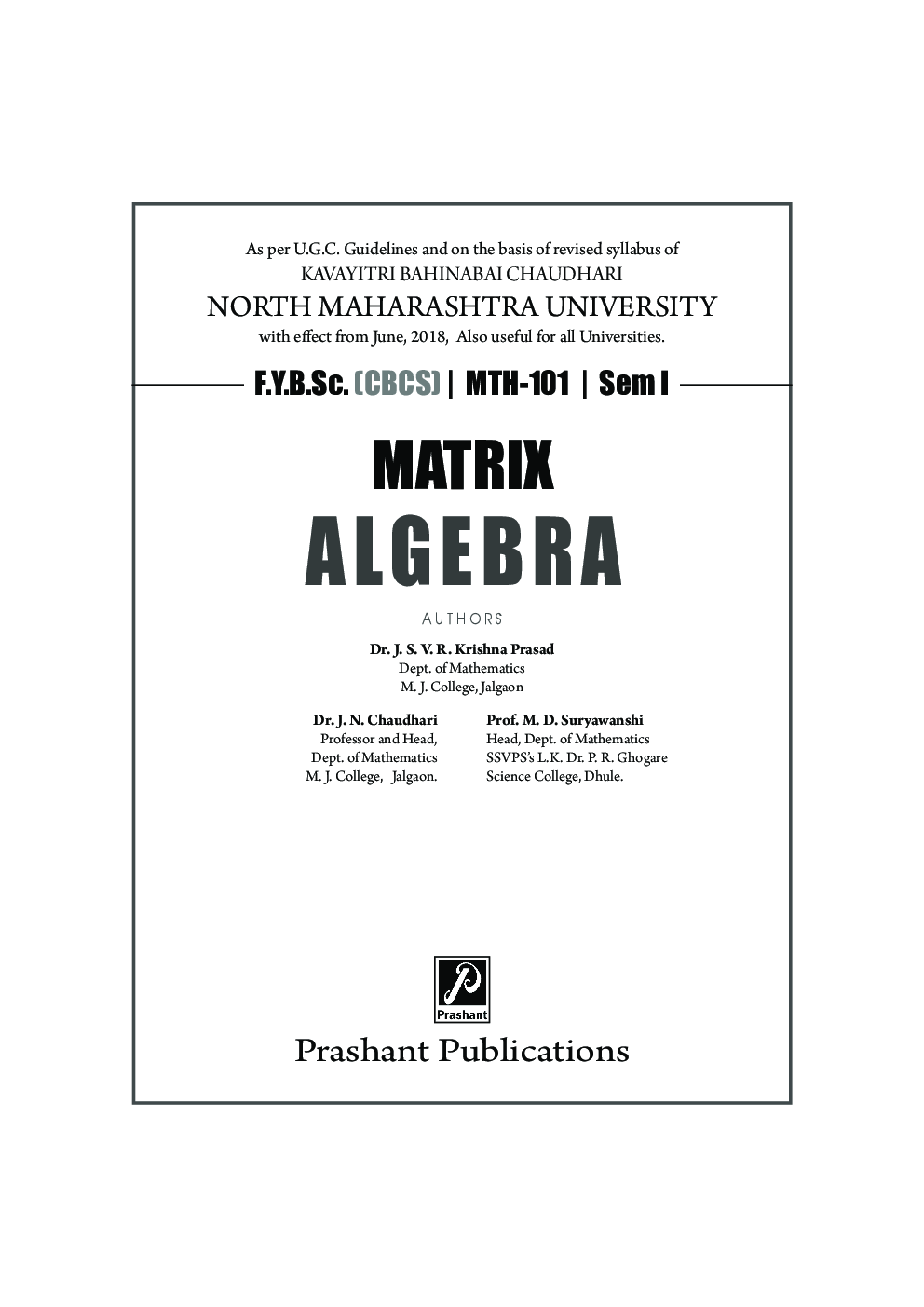 Matrix Algebra  - Page 2