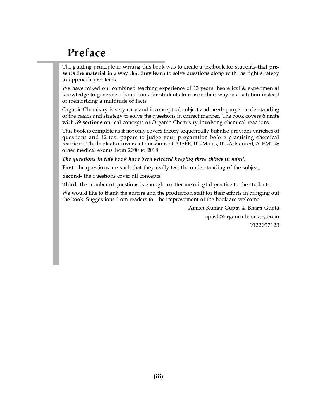 Concepts of Organic Chemistry For Competitive Examinations Vol-II - Page 4