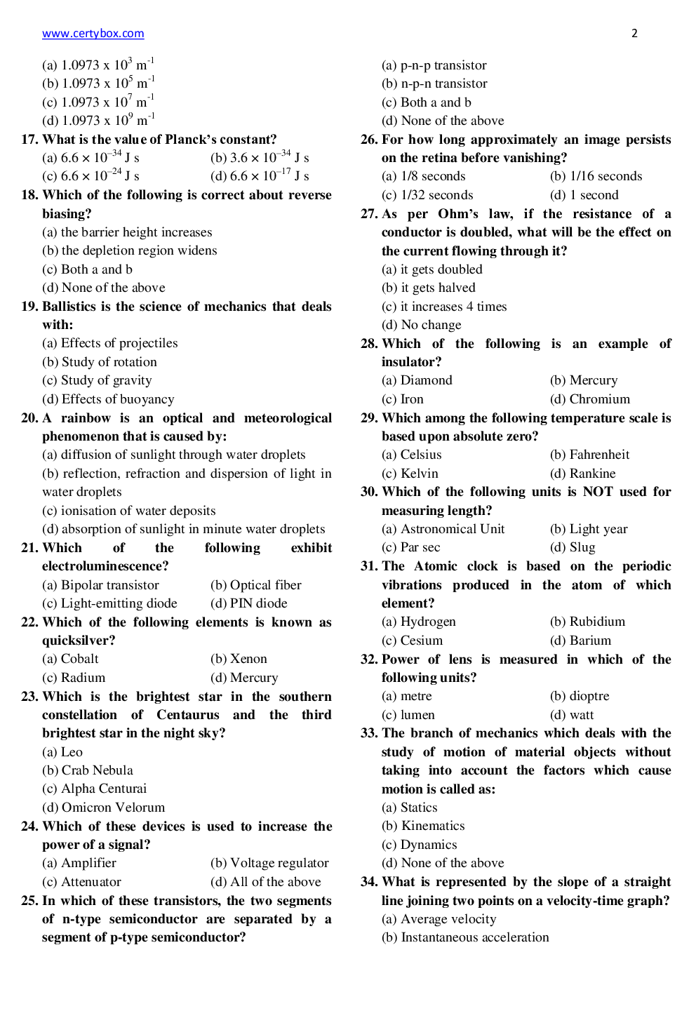 Objective General Science For Railways ALP/Group D/NTPC/JE Exams - Page 5