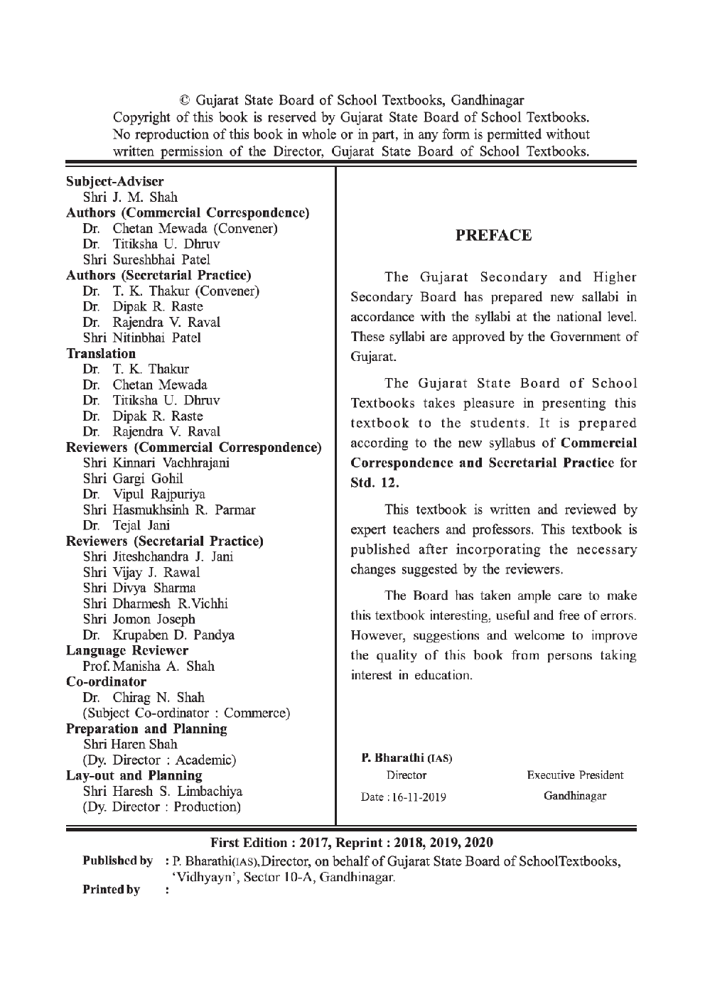 GSBST Textbook Commercial Correspondance Secretarial Practice For Class - XII - Page 3
