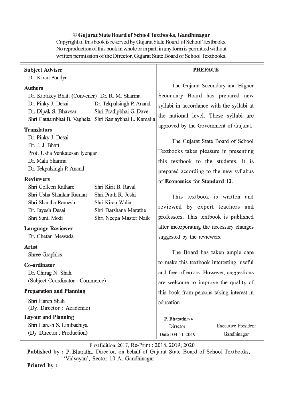GSBST Textbook Economics For Class - XII - Page 3