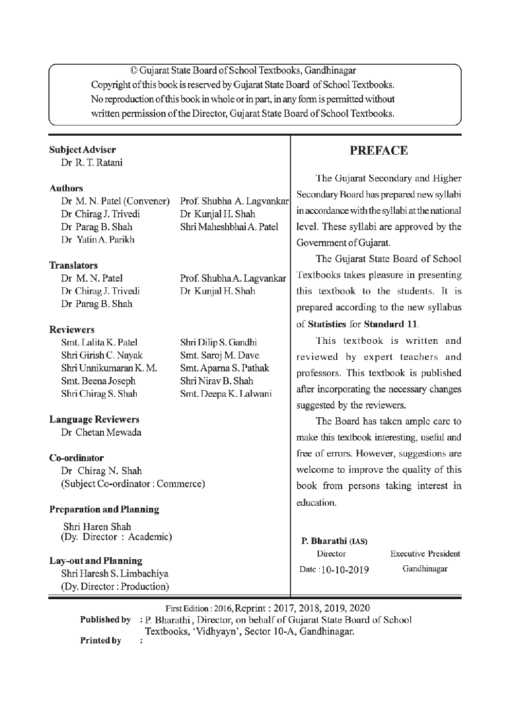 GSBST Textbook Statistics For Class - XI - Page 3