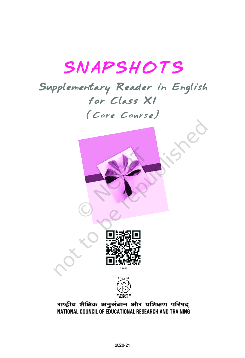 NCERT Textbook English (Snapshots-Supplemantary Reader) For Class - XI - Page 2