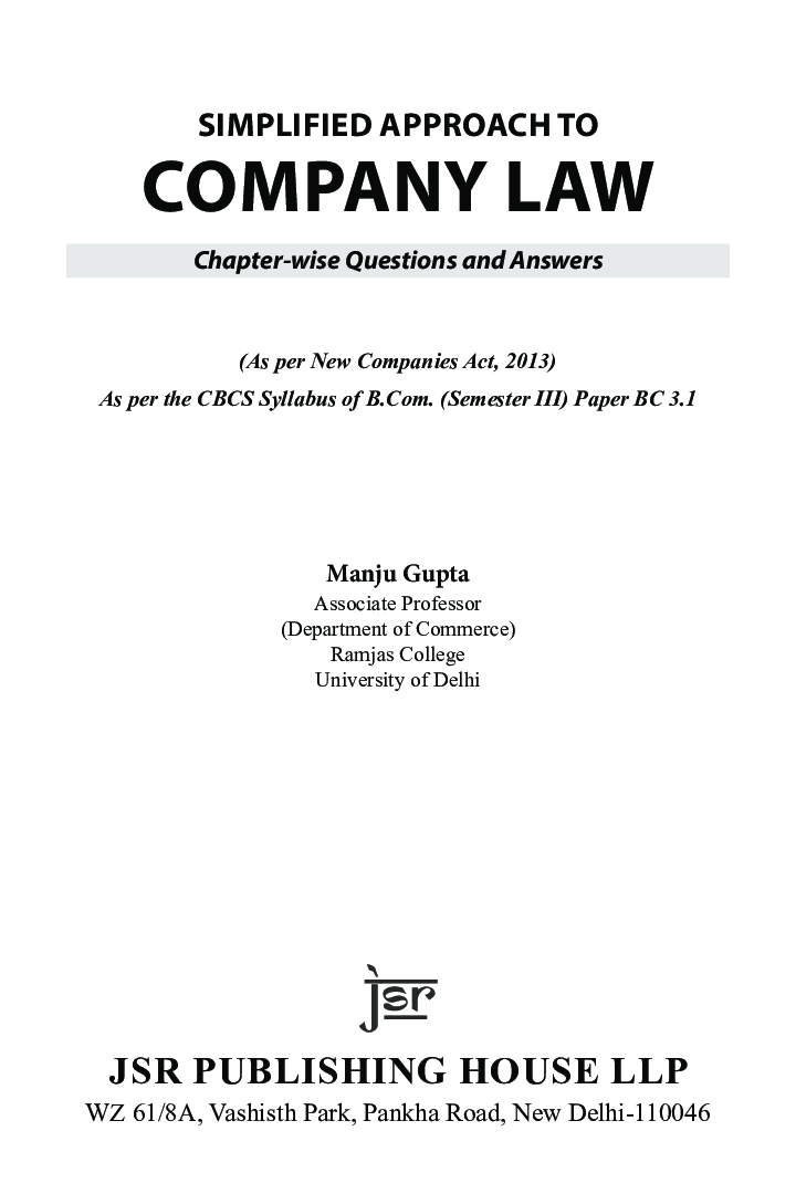 Simplified Approach To Company Law - Page 5