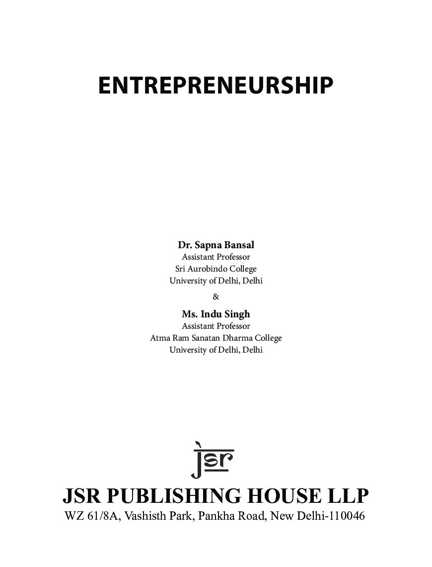 Enterpreneurship For B.Com. - Page 5